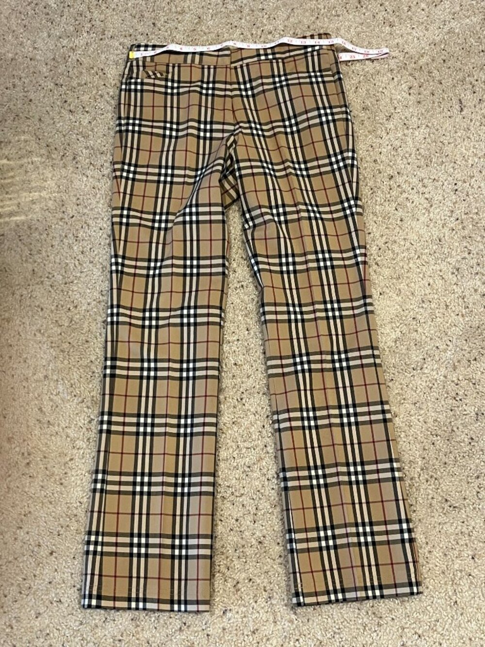 EUC Women's Burberry London Plaid Check Trousers Size L